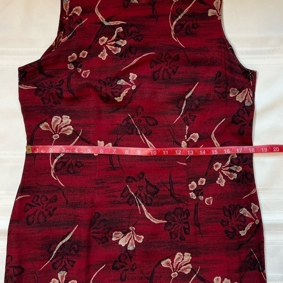 $5 ADD ON with $15+ Bundle Sag Harbor Sheath‎ Dress VTG Red Tropical Sz M EUC - Picture 10 of 10